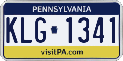 PA license plate KLG1341