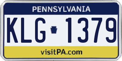 PA license plate KLG1379