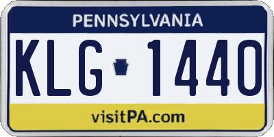 PA license plate KLG1440