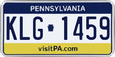 PA license plate KLG1459