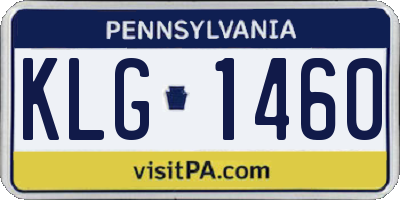 PA license plate KLG1460