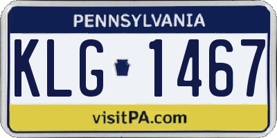 PA license plate KLG1467