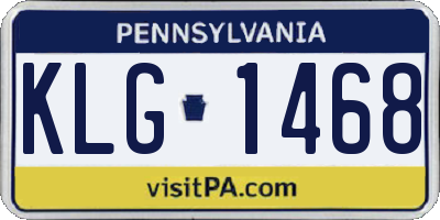 PA license plate KLG1468