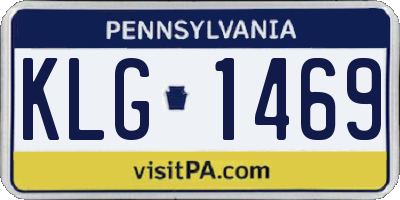 PA license plate KLG1469