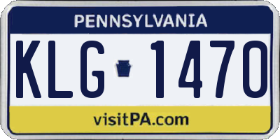 PA license plate KLG1470