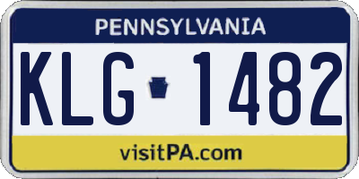 PA license plate KLG1482