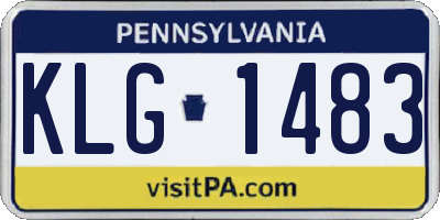 PA license plate KLG1483