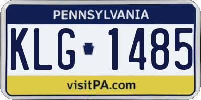 PA license plate KLG1485