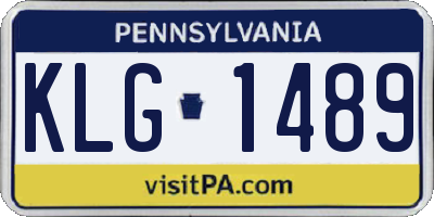 PA license plate KLG1489
