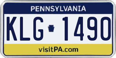 PA license plate KLG1490