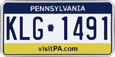 PA license plate KLG1491