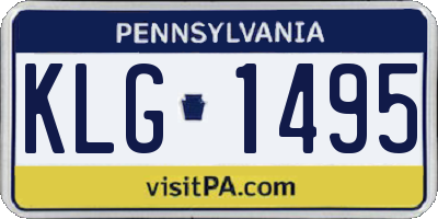 PA license plate KLG1495
