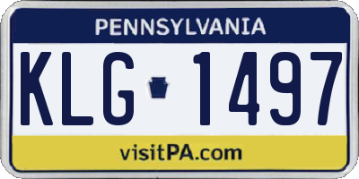 PA license plate KLG1497