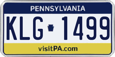 PA license plate KLG1499