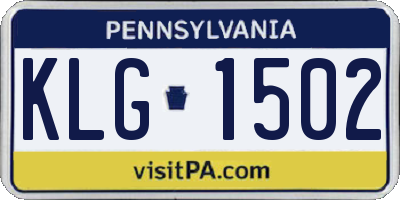 PA license plate KLG1502
