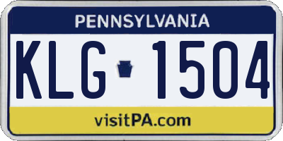PA license plate KLG1504