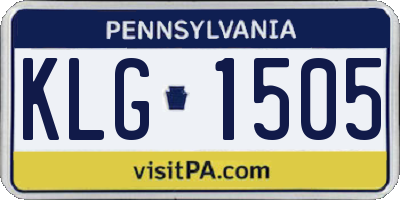 PA license plate KLG1505