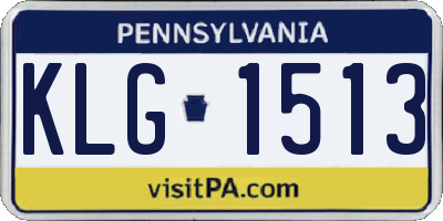 PA license plate KLG1513
