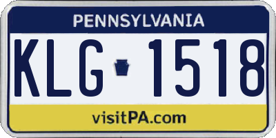 PA license plate KLG1518