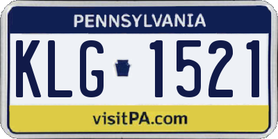 PA license plate KLG1521