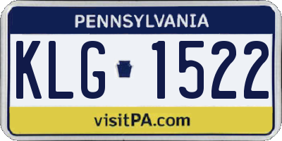 PA license plate KLG1522