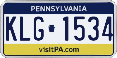 PA license plate KLG1534