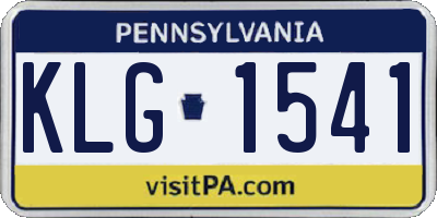 PA license plate KLG1541