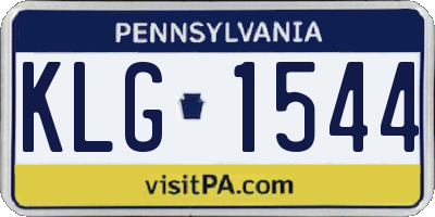PA license plate KLG1544