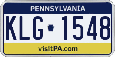 PA license plate KLG1548