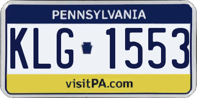 PA license plate KLG1553