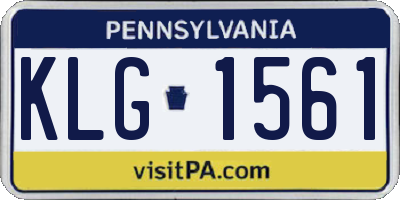 PA license plate KLG1561