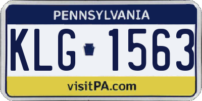 PA license plate KLG1563