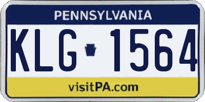 PA license plate KLG1564