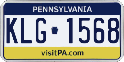 PA license plate KLG1568