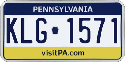 PA license plate KLG1571