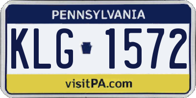 PA license plate KLG1572