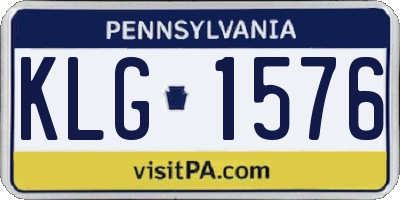 PA license plate KLG1576