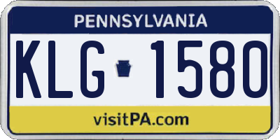 PA license plate KLG1580