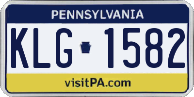 PA license plate KLG1582