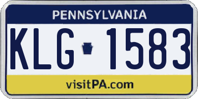 PA license plate KLG1583