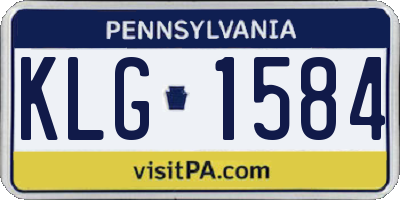 PA license plate KLG1584