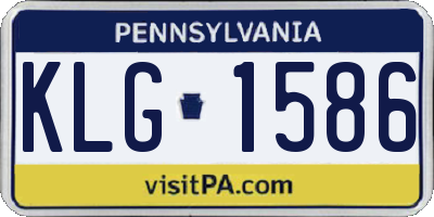 PA license plate KLG1586