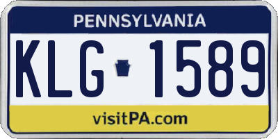 PA license plate KLG1589
