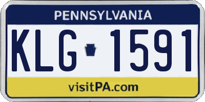 PA license plate KLG1591