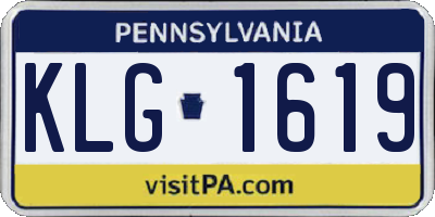 PA license plate KLG1619