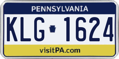 PA license plate KLG1624