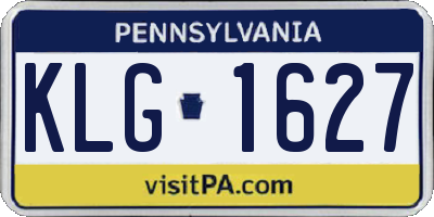 PA license plate KLG1627