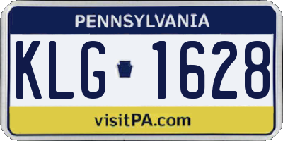 PA license plate KLG1628