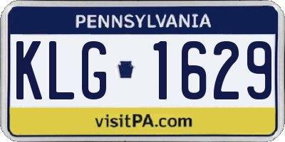 PA license plate KLG1629