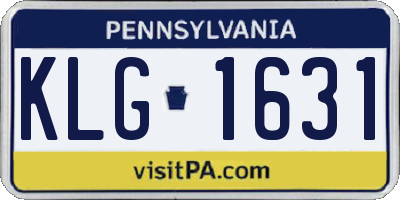 PA license plate KLG1631